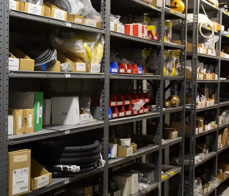 full shelves in warehouse